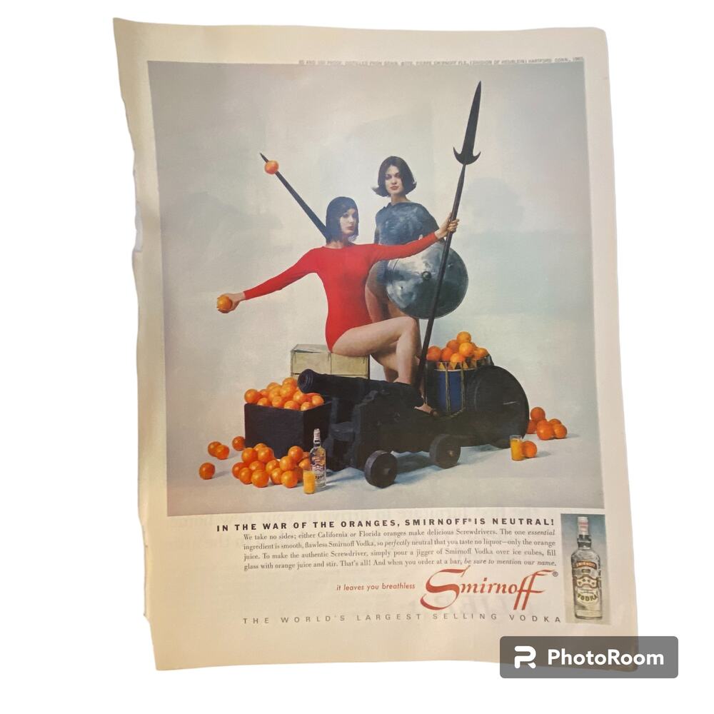 Vtg Color Smirnoff Vodka Print Ad Eljer Plumbing Fixture May 11 1962 Frame Ready